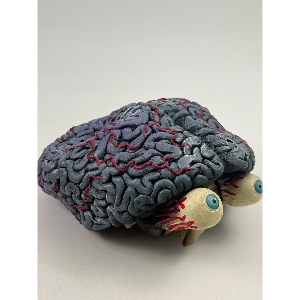 Vintage 2000 Disguise Inc. Brain Eyes Halloween Hat Cap Costume Rubber Mask